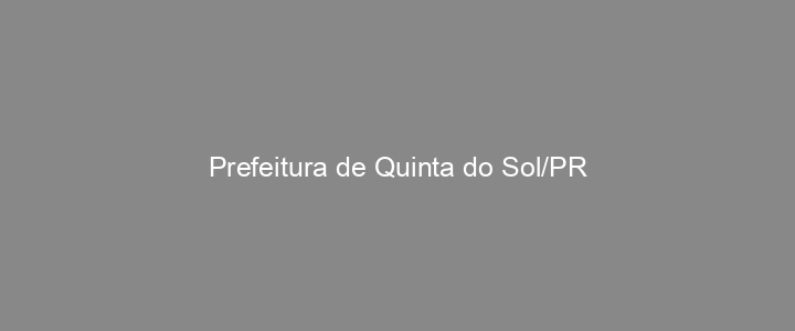 Provas Anteriores Prefeitura de Quinta do Sol/PR